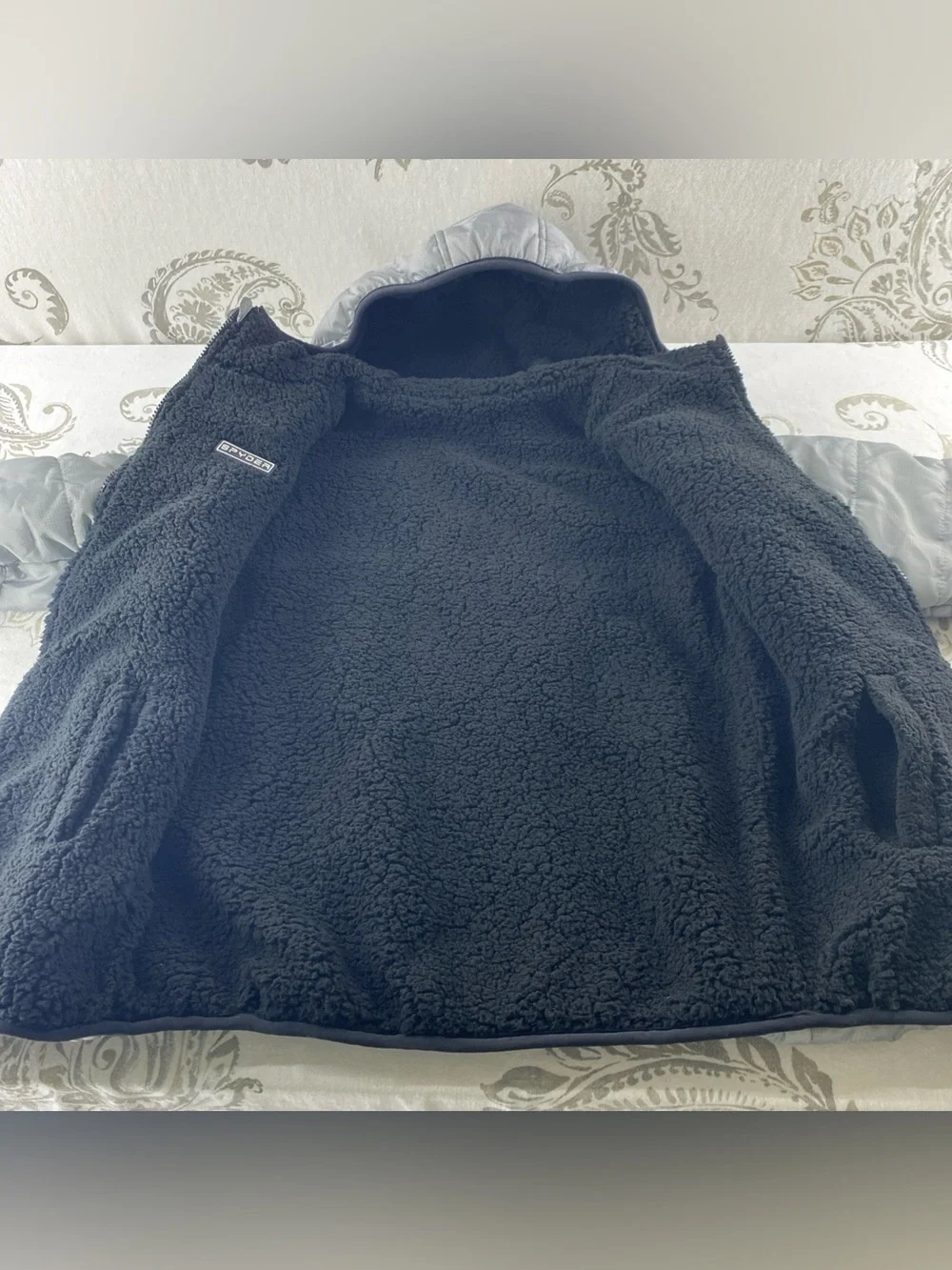 NWT Spyder Youth Puffer coat Full Zip Lined fleece L14/16